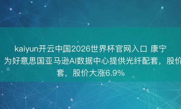 kaiyun开云中国2026世界杯官网入口 康宁敲定妥洽，为好意思国亚马逊AI数据中心提供光纤配套，股价大涨6.9%